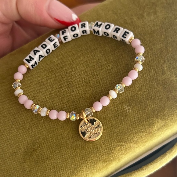 Little Words Project Pink Beaded Bracelet - Picture 3 of 3